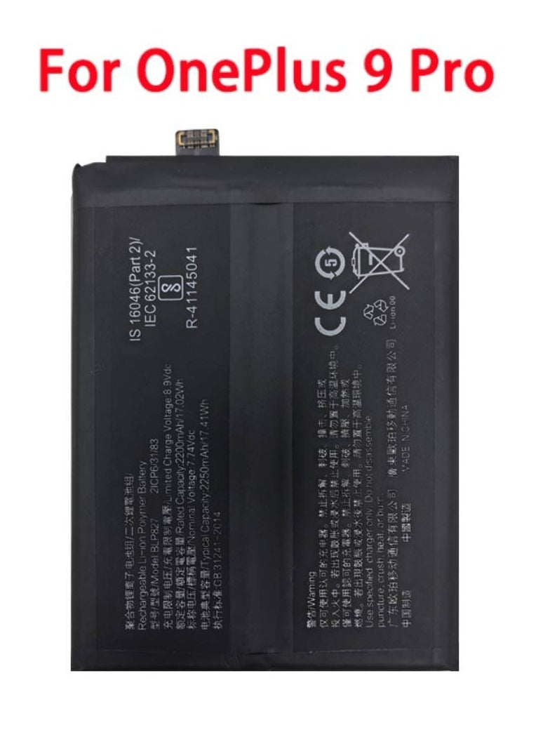 ELTRAZONE - Replacement Internal Battery BLP827 Compatible for OnePlus 9 Pro (Black) – High-Capacity Rechargeable Li-ion Battery for Extended Power, Safe Charging, Stable Performance & Easy Installation – Restore Battery Life Quickly - Image 1