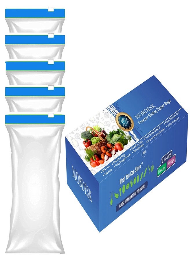 MOBDESK BPA-Free Zip Lock Bag for Fridge | Resealable Ziplock Pouch for Food & Travel | Leakproof Freezer Storage Bags | Zip Lock Covers & Zipper Pouch for Kitchen | Freezer Storage Bags-V-325 - Image 1