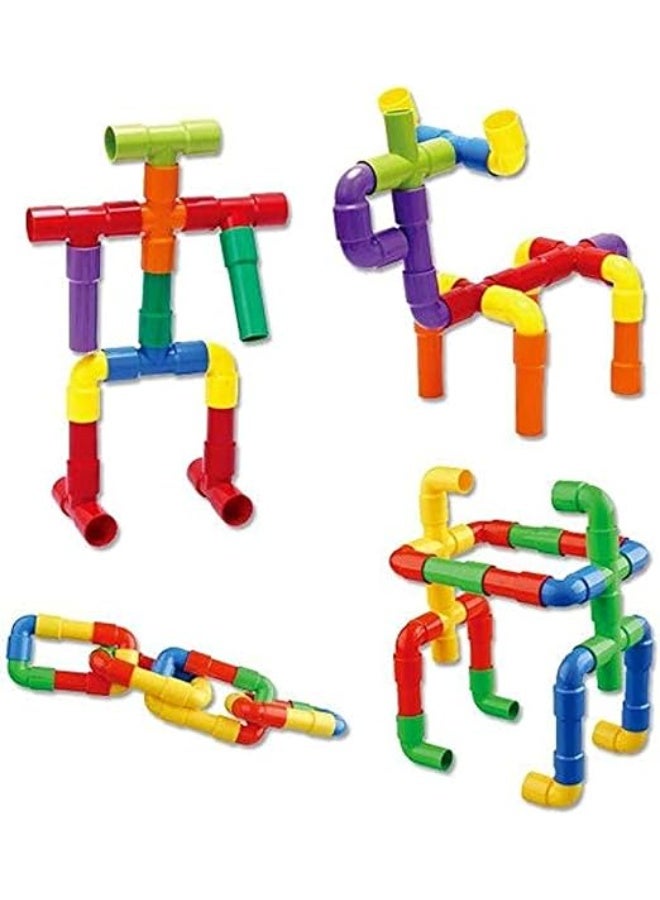 Tube Pipes and Wheels Building Toys Pipeworks Free Construction Blocks Set - Image 4