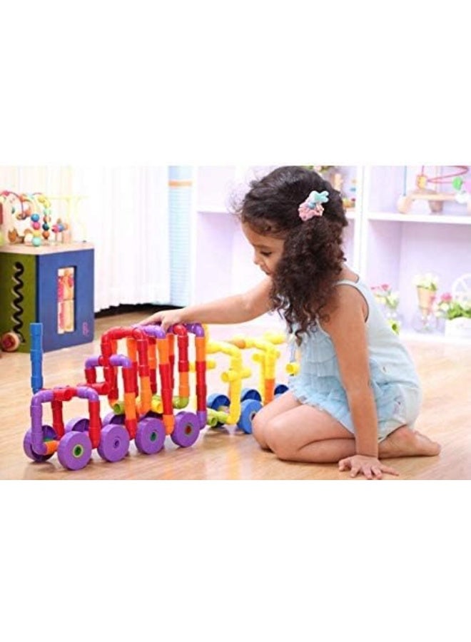 Tube Pipes and Wheels Building Toys Pipeworks Free Construction Blocks Set - Image 5