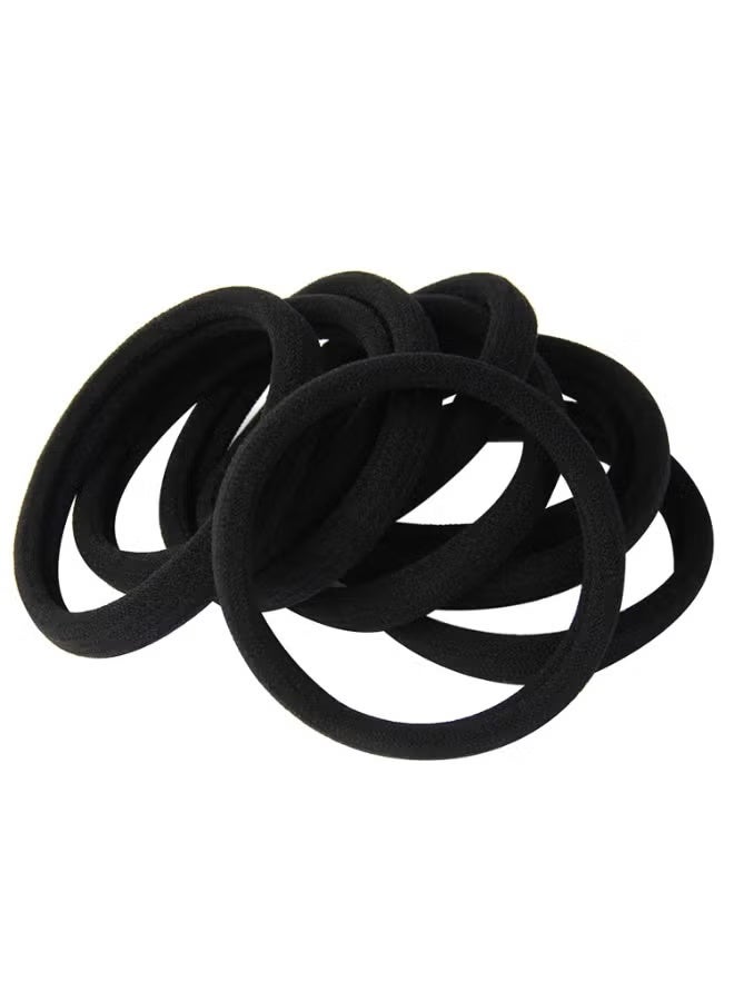 STAR BEJA 20 PCS Large Size 2.4 Inch Black Hair Ties – Thick Seamless Hair Bands for Men & Women, Strong No Damage Ponytail Holders for Yoga, Gym, Office, School & Daily Use - Image 4