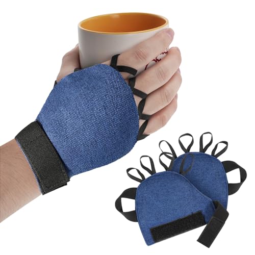 Zipcase Medium Size Weighted Gloves for Tremors to Provide Hand Stability and Improve Hand Dexterity, Perfect Writing Weights & Hand strengthening Tool（2 x 1/2lb, Each Glove), Blue - Image 1