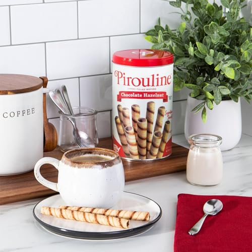 Pirouline Rolled Wafers – Chocolate Hazelnut – Rolled Wafer Sticks, Crème Filled Wafers, Rolled Cookies for Coffee, Tea, Ice Cream, Snacks, Parties, Gifts, and More – 3.25oz Tin 4pk - Image 4