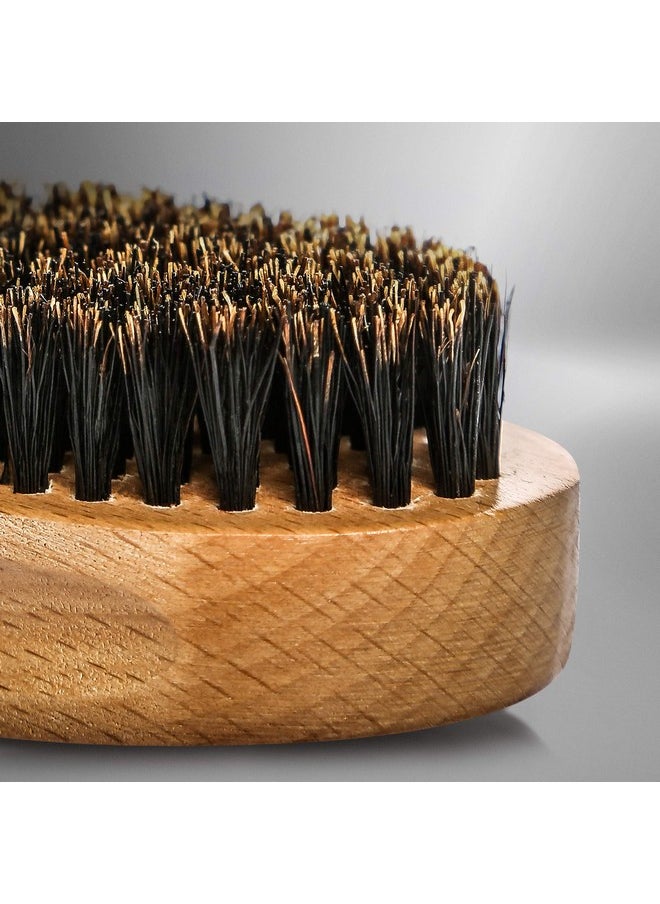 BRV MEN 25+ Years Brv Men Natural Firm Boar Bristles Beard Brush. The Ideal Gift For Men (Beechwood)  - Image 3