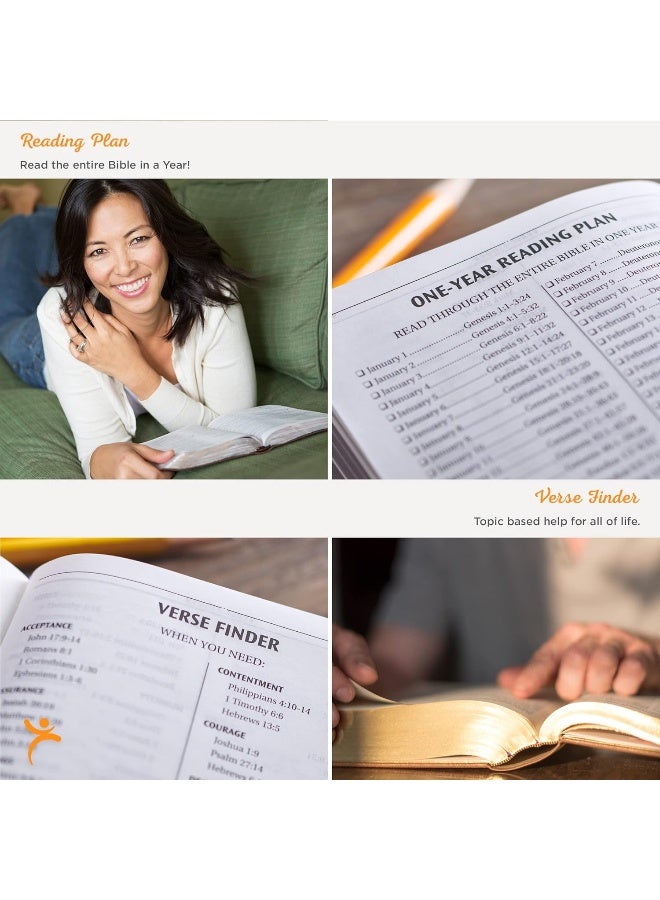 هدية فنون كريستيان - نسخة الملك جيمس من الكتاب المقدس بحجم كبير مطبوع باللون الوردي - Image 4