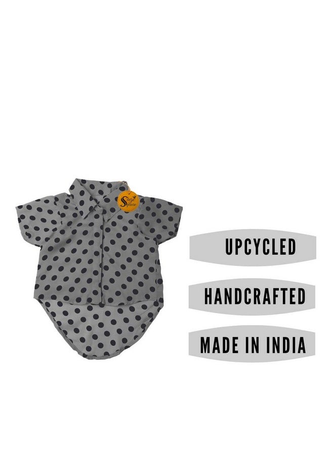 Sage Square Crazy Printed Dog Shirt, Trending Dog Shirt, Ultra Soft & Light Weight, Comfortable & Breathable Dog Apparel, Trendy Outfit (Medium - 16 Inch, Polka Grey)  - Image 3