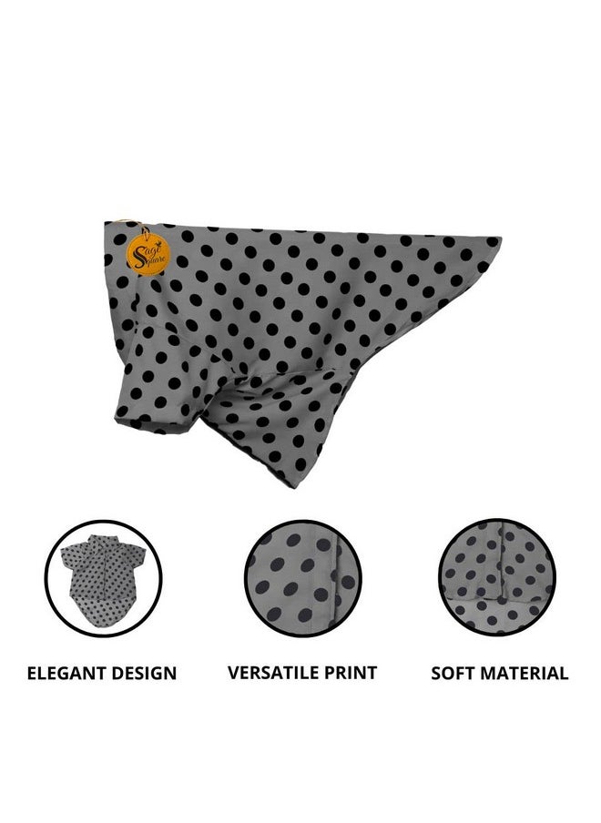 Sage Square Crazy Printed Dog Shirt, Trending Dog Shirt, Ultra Soft & Light Weight, Comfortable & Breathable Dog Apparel, Trendy Outfit (Medium - 16 Inch, Polka Grey)  - Image 2
