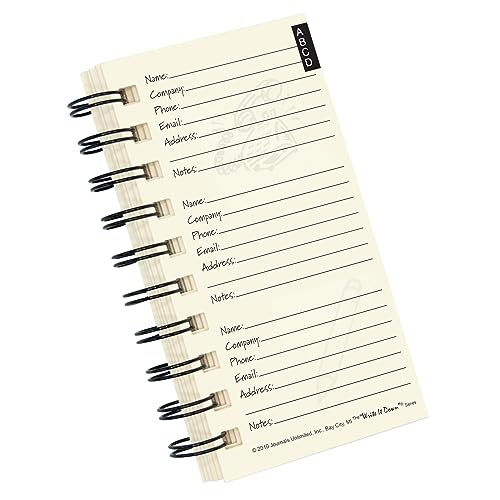 Write it Down series by Journals Unlimited, Guided Journal, Contacts, My Address Book, Mini-Size 3”x5.5”, Kraft Hard Cover, Made in USA - Image 4