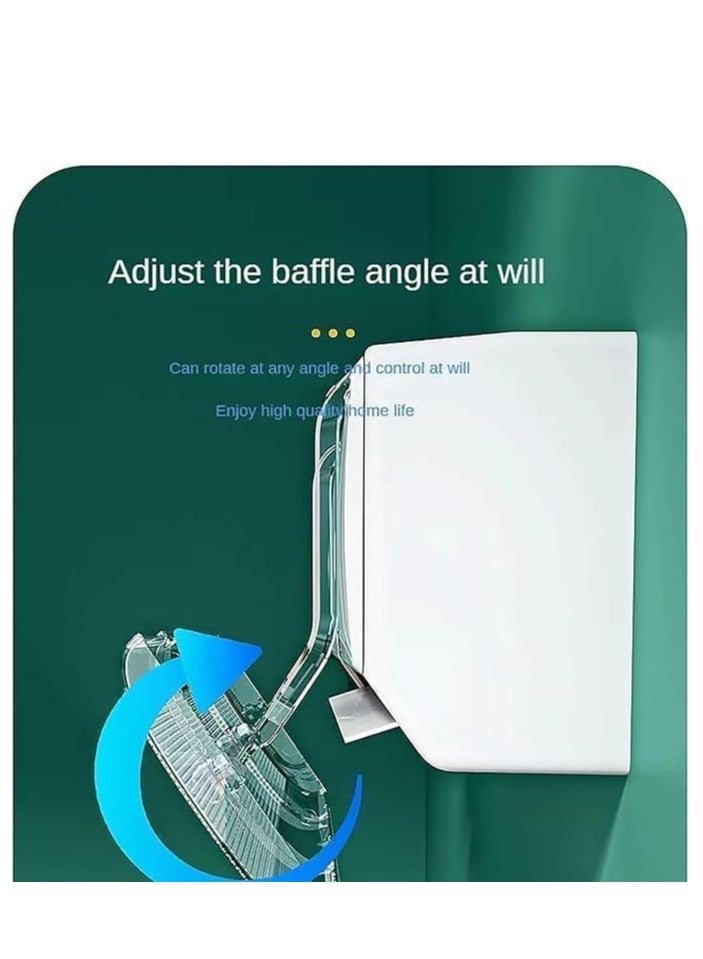 تراسل عاكس هواء مكيف الهواء المنفصل لمكيف الهواء، عاكس هواء مكيف الهواء القابل للتعديل عاكس هواء عادم مكيف الهواء العادم عاكس هواء العادم المنزلي زجاج أمامي قابل للسحب وقضيب ضبط - Image 3