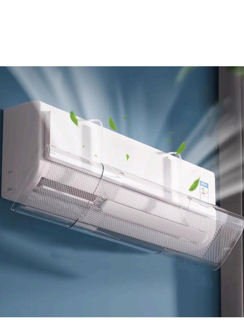 تراسل عاكس هواء مكيف الهواء المنفصل لمكيف الهواء، عاكس هواء مكيف الهواء القابل للتعديل عاكس هواء عادم مكيف الهواء العادم عاكس هواء العادم المنزلي زجاج أمامي قابل للسحب وقضيب ضبط - Image 1