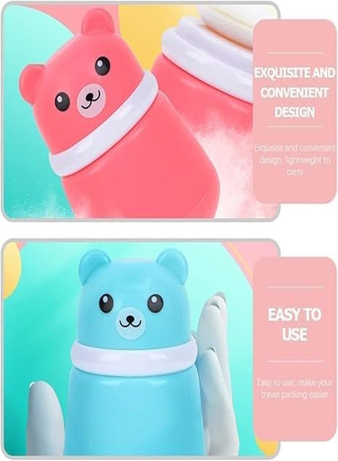 Ephemeral Abhiyant Baby Powder Bottle: Cartoon Bear Powder Puff Box, Infant Loose Powder Box with Puff, Talcum Powder Container, Portable Powder Dispenser for Infants, Toddlers and Kids (Multicolor Any One) - Image 4