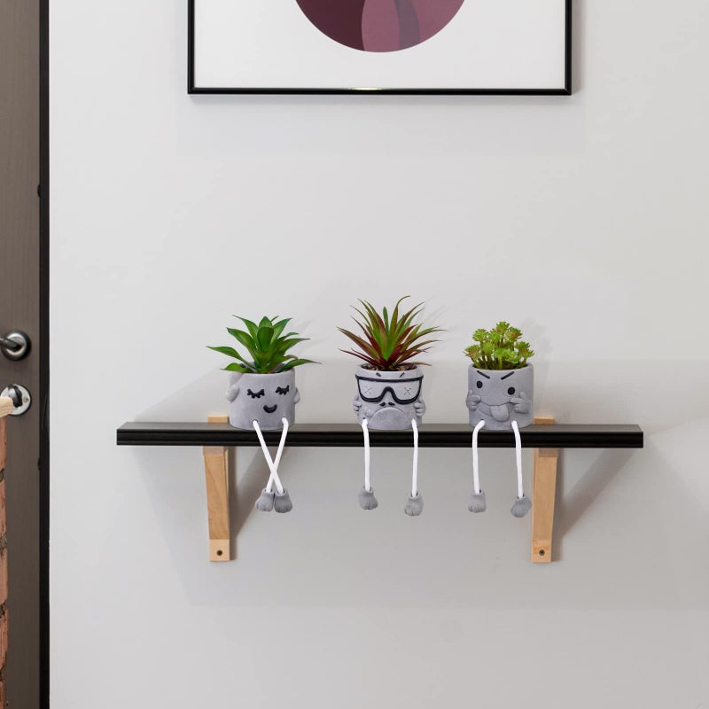 LUZOGA Set of 3 Artificial Succulents Potted Plants  Faux Succulents Desk Decoration  Fake Plants Wall Decor for Girls Gift  Bathroom Artificialplant Ornament  Home Office Bookshelf Decor. - Image 5