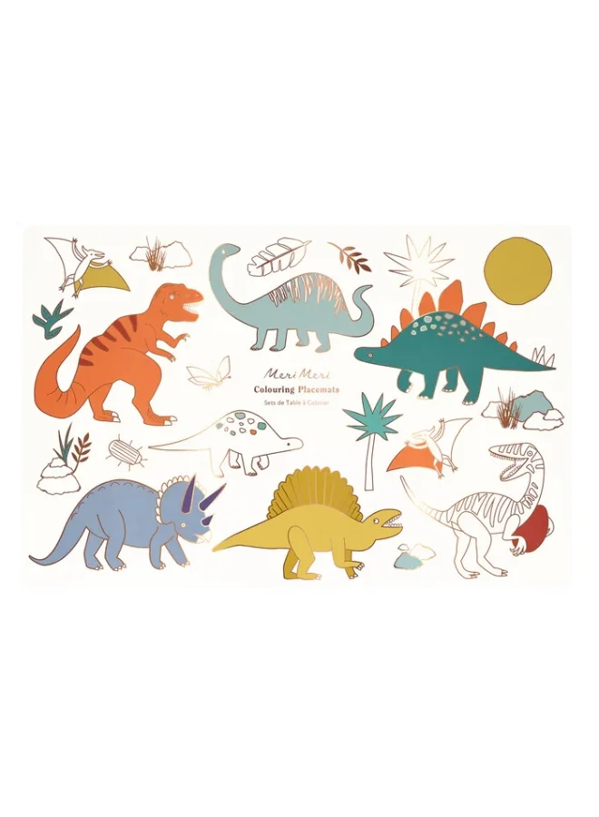 ميري ميري Dinosaurs Colouring Placemats