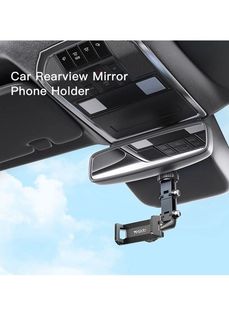 Yesido YESIDO C192 Clip-on Rotating Car Rearview Mirror Mount Adjustable Bracket for 4-6.7inch Phone Holder.  - Image 2