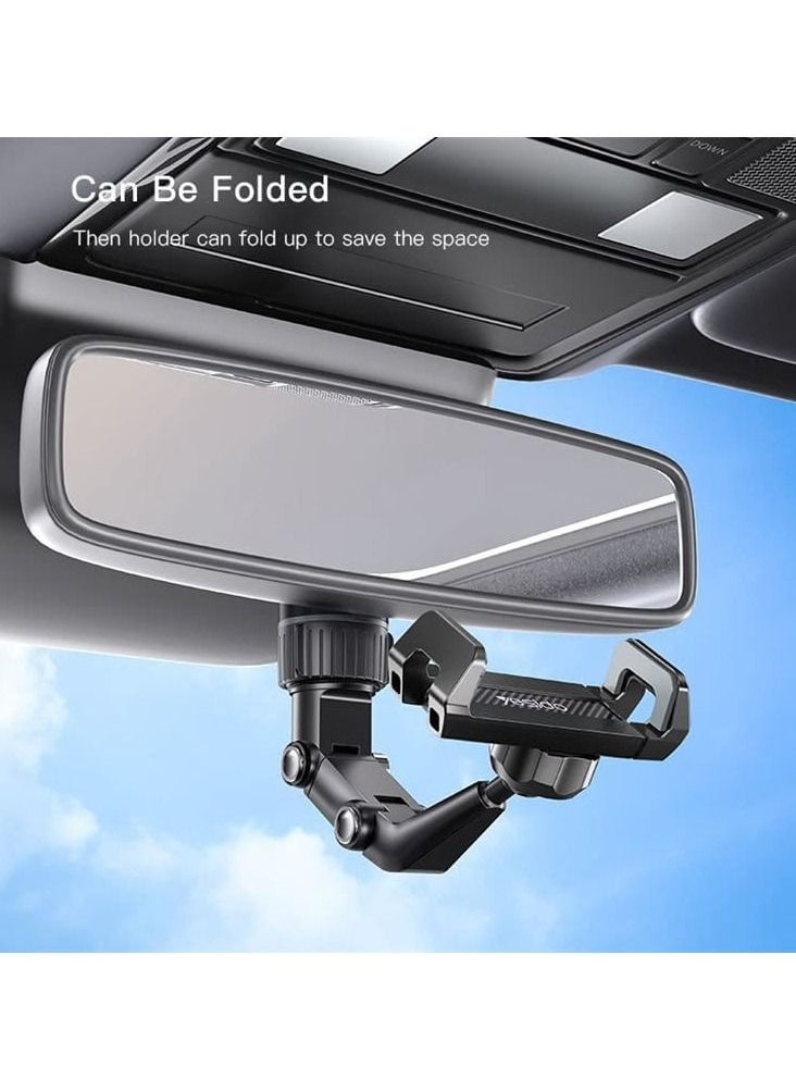 Yesido YESIDO C192 Clip-on Rotating Car Rearview Mirror Mount Adjustable Bracket for 4-6.7inch Phone Holder.  - Image 4