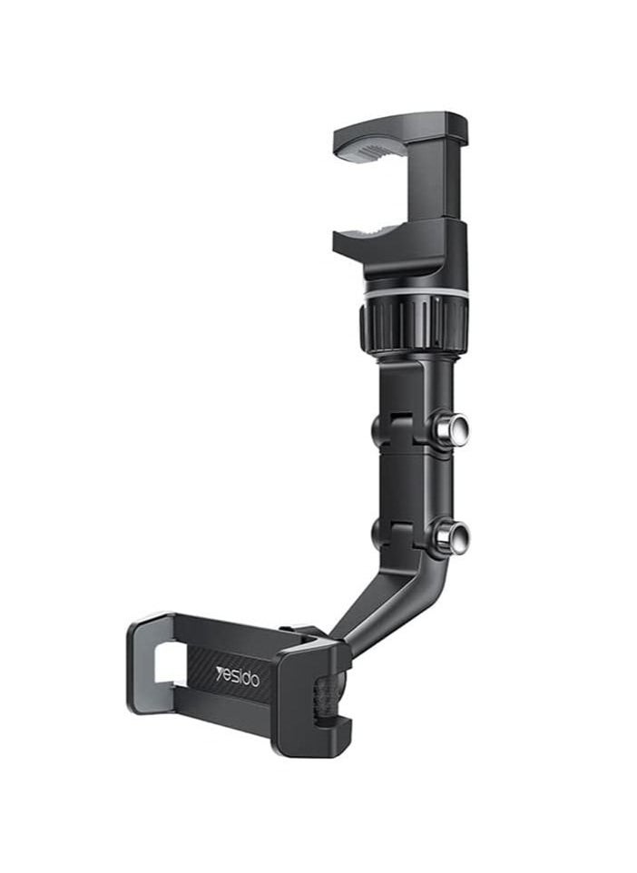 Yesido YESIDO C192 Clip-on Rotating Car Rearview Mirror Mount Adjustable Bracket for 4-6.7inch Phone Holder.  - Image 1