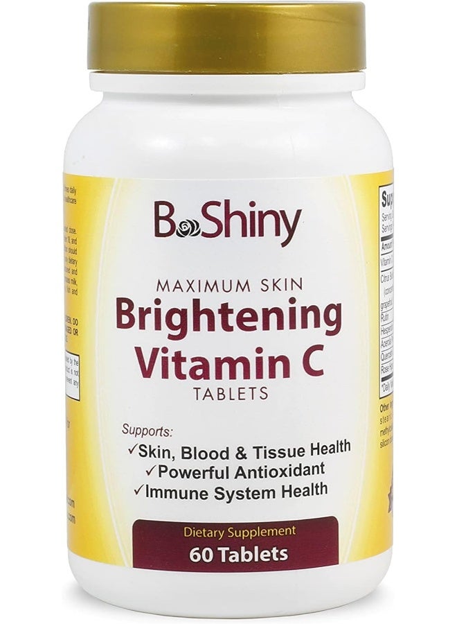 BeShiny Vitamin C Complex 1000 mg Tablets for Skin Lightening Brightening Antioxidant with Rose Hips and Bioflavinoids Immune Support Supplement Healthy Aging Builds Energy and Overall Well Being - Image 1
