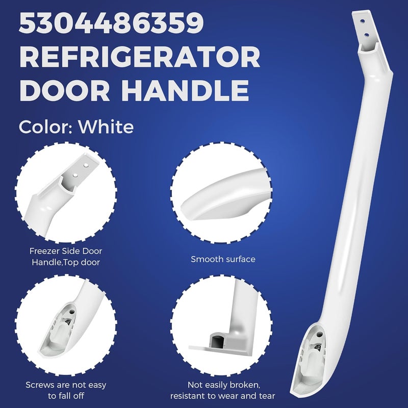 Romalon 5304486359 Refrigerator Door Handle Replace 5304506469 5304504507 5304497105 AP6036330 Right Refrigerator Side Door Handle FFTR1814QW4A FFTR1821QW0 FFTR1821QW1 FFTR1814QW3 LFTR1814LWK - Image 2