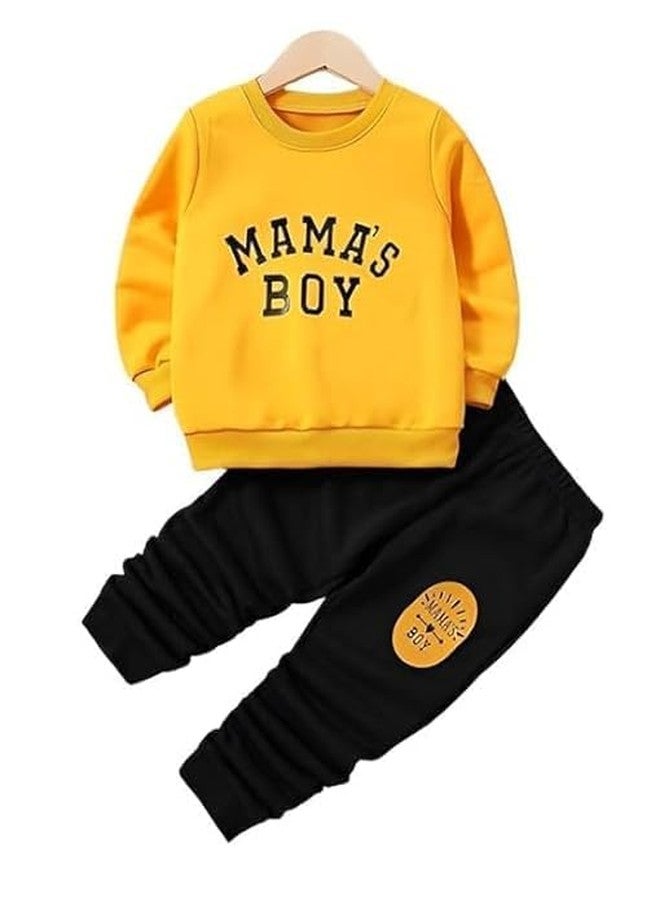 RIZZQ Boys Cotton Clothing Set | Kids Dress for Boys Full Sleeve Printed T-Shirt & Pant | Soft Cotton Winter Wear Outfit for Boy | Comfortable for Wear (mama's boy, 2-3 Y) - Image 2