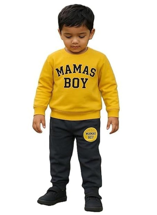 RIZZQ Boys Cotton Clothing Set | Kids Dress for Boys Full Sleeve Printed T-Shirt & Pant | Soft Cotton Winter Wear Outfit for Boy | Comfortable for Wear (mama's boy, 2-3 Y) - Image 3