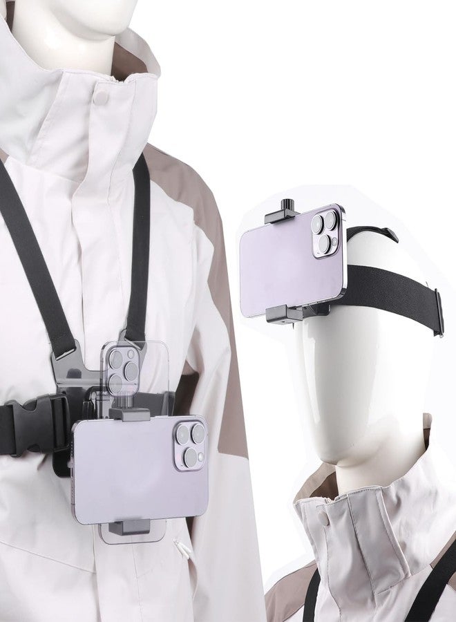 Lupholue Mobile Phone Action Camera Harness Head/Chest Strap Mount Compatible with GoPro Hero 12,11, 10, 9, 8, 7, (2018), 6 5, Hero Black, Session, Xiaomi Yi, SJCAM, Mobile Phone - Image 1