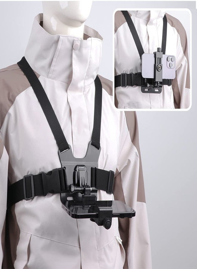 Lupholue Mobile Phone Action Camera Harness Head/Chest Strap Mount Compatible with GoPro Hero 12,11, 10, 9, 8, 7, (2018), 6 5, Hero Black, Session, Xiaomi Yi, SJCAM, Mobile Phone - Image 2
