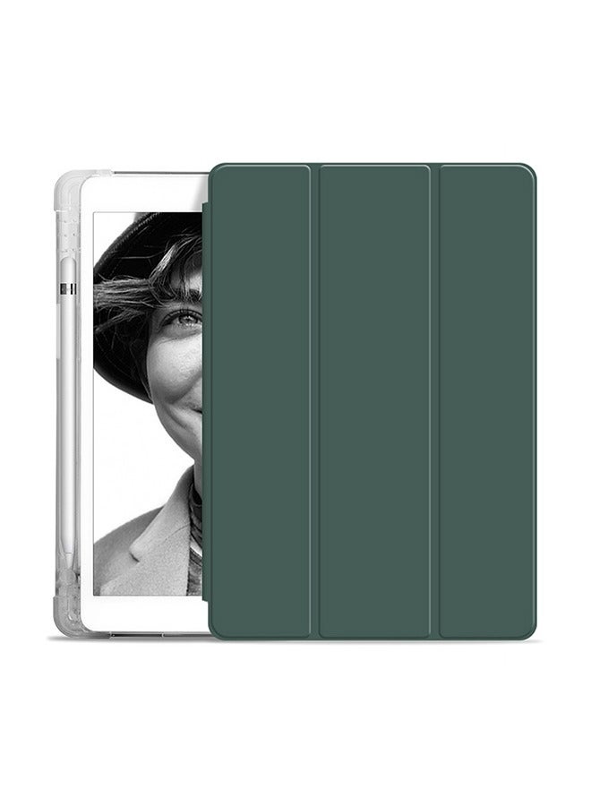 IPAD 10.2 حالة اليد الجيل التاسع الترا رقيقة قوس حالة الثابت لحماية الهاتف الذكي القضية الخضراء - Image 1