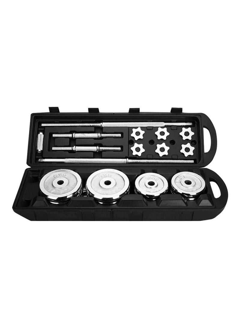 ULTIMAX Dumbbell and Barbell Set Chrome Steel Adjustable Dumbbells Barbell with Connector Convertible for Home Gym  Exercise Fitness -50kg - Image 3