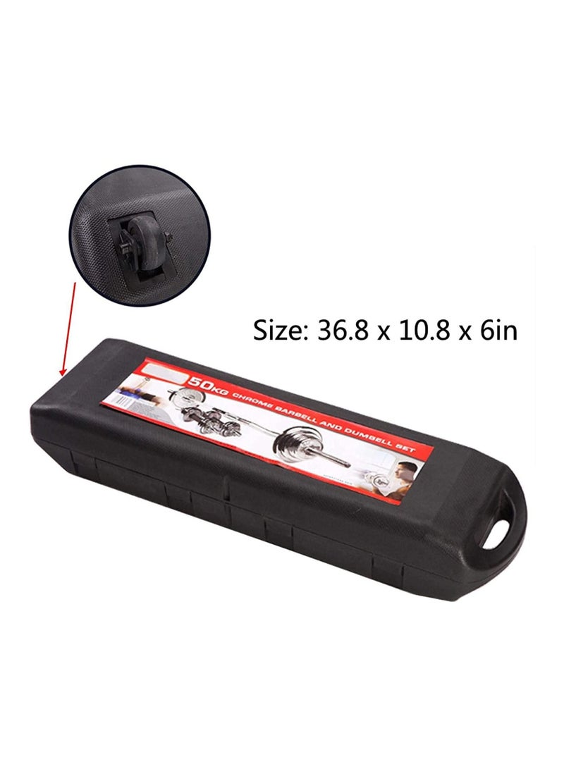 ULTIMAX Dumbbell and Barbell Set Chrome Steel Adjustable Dumbbells Barbell with Connector Convertible for Home Gym  Exercise Fitness -50kg - Image 4