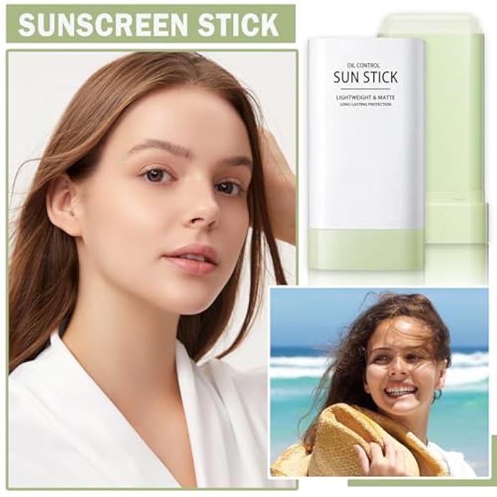 QIUFSSE Korean Sunscreen Stick for Face and Body Moisturizing Matte Sun Stick,Lightweight Oil Control Non-sticky,Long-Lasting Protection Sunstick,Suitable for All Skin Types - Image 2