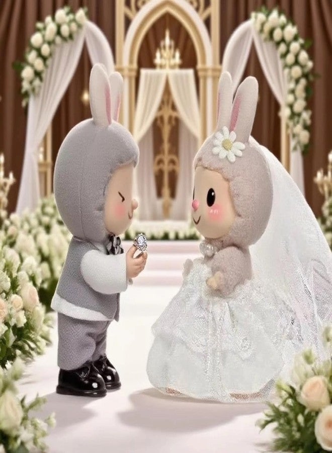 VVQUI 2-Piece Set Wedding Doll Clothes for 17cm (6.7 inch) Dolls - Bride & Groom Outfits, 8-Piece Bridal Gown & Formal Suit Combo - Elegant Wedding Doll Accessories (Dolls Not Included) - Image 5