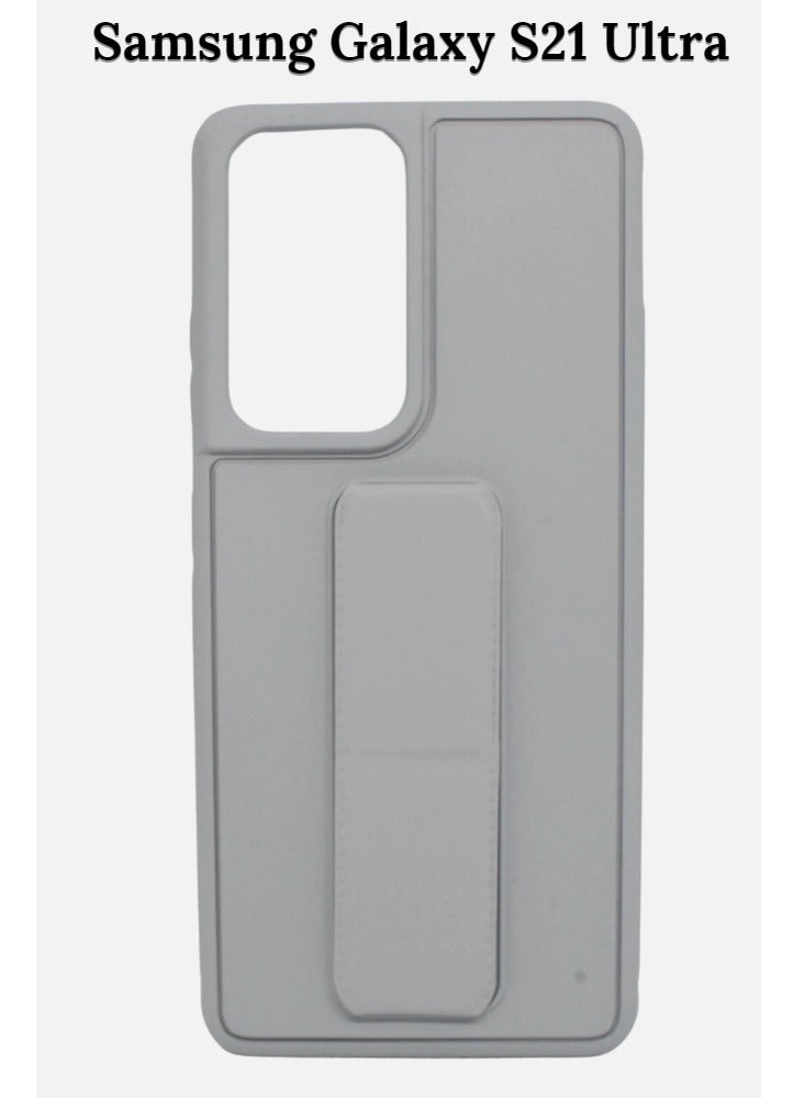 BORTONY Protective Case Cover With Finger Grip Stand For Samsung Galaxy S21 Ultra - Image 1