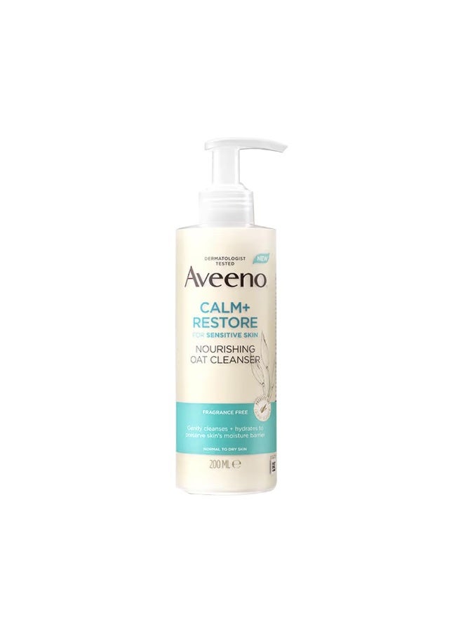 Aveeno Calm + Restore Nourishing Oat Cleanser 200 ml - Image 1