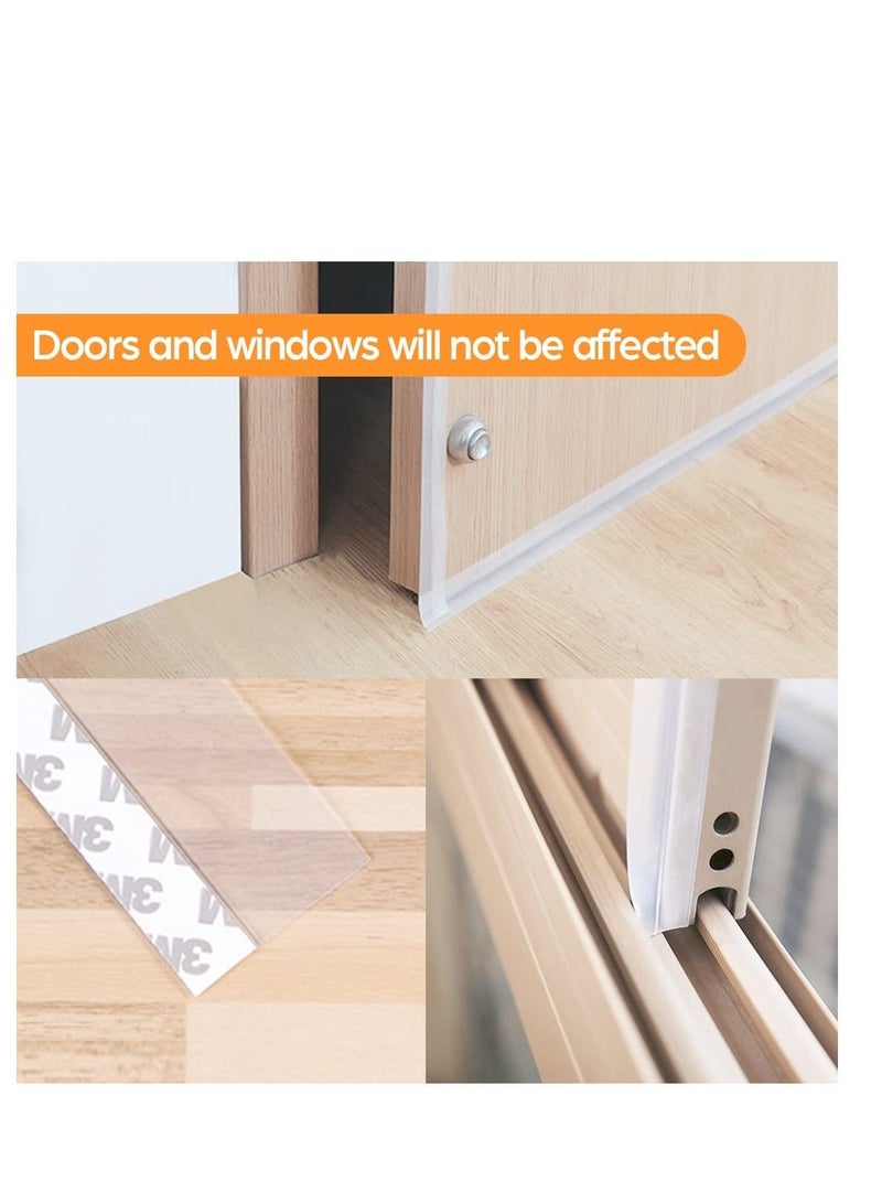 SYOSI 33 Feet Door Weather Stripping, Silicone Seal Strip Window Seal Silicone Sealing Tape for Door Draft Stopper Adhesive Tape for Doors Windows and Shower Glass Gaps - 2 Rolls - Image 5