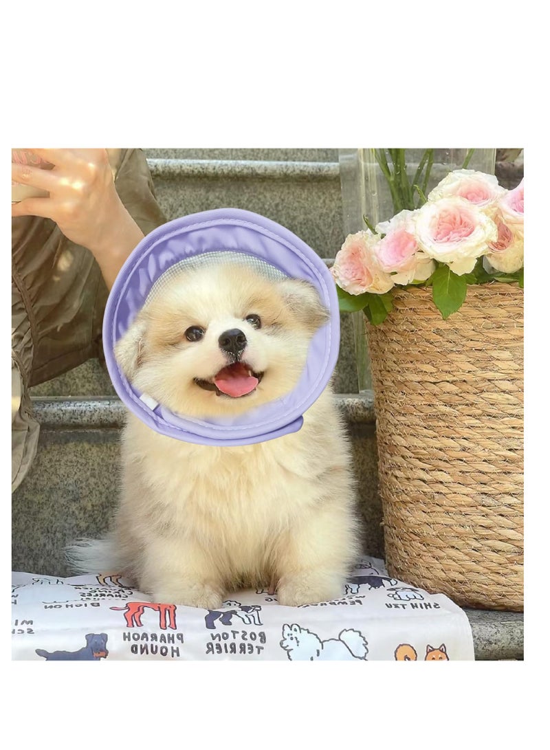 SYOSI طوق قطة، طوق قطة ناعم، طوق قطة قابل للتنفس لمنع اللعق، طوق استعادة قابل للتعديل، مخروط ناعم للقطط بعد الجراحة، طوق إليزابيثي للقطط (L (العنق: 8"-10.25")، أرجواني) - Image 5