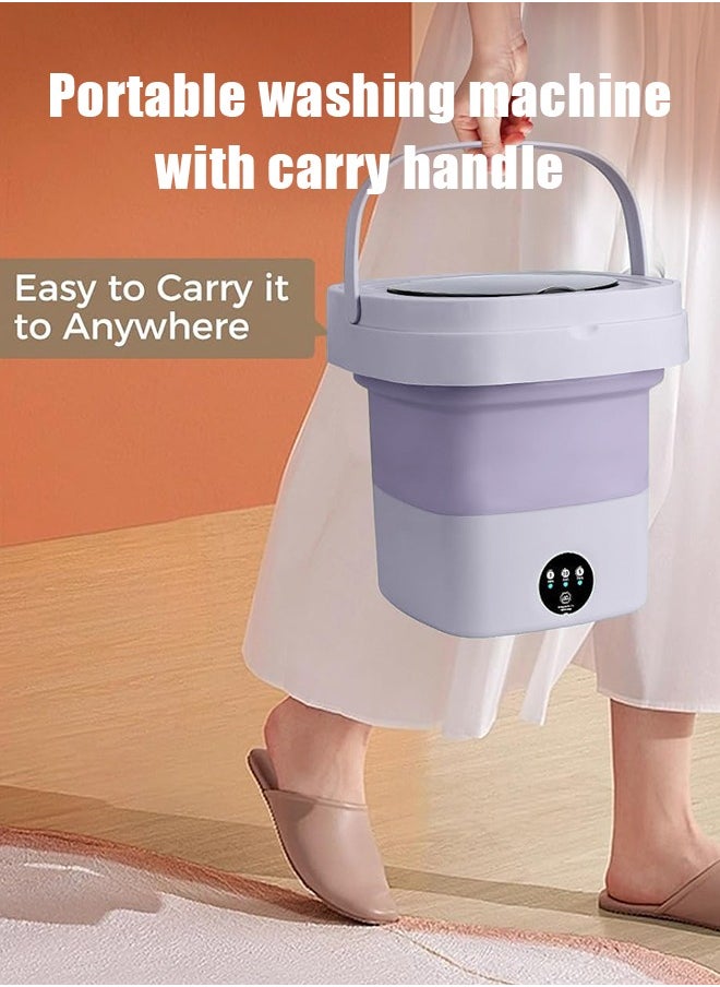APEX Mini Folding Washing Machine, 8L Portable Washing Machine with Drain Basket, for Apartment, Travel, Underwear, Personal, Kids  - Image 2