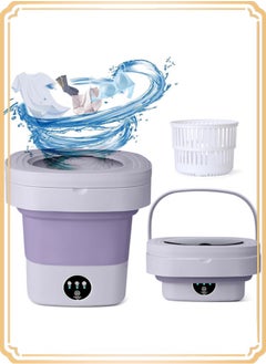 APEX Mini Folding Washing Machine, 8L Portable Washing Machine with Drain Basket, for Apartment, Travel, Underwear, Personal, Kids  - Image 1