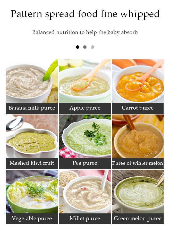 DUNISO Baby Food Maker, multifunctional food steaming and mixing machine, mini grinder, suitable for making milkshakes, fruit juice, vegetable puree, meat filling, 300ml, 27 * 21 * 24cm, blue and white - Image 5