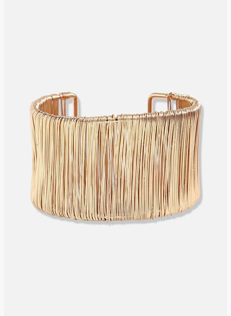 SOHI Gold Plated Designer Stone Party Bracelet For Women