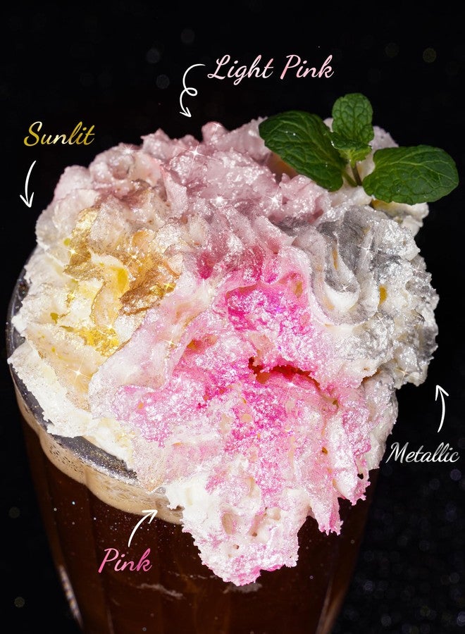 NiHome Edible Luster Dust Glitter Powder Fancy Metallic Sprinkles, Glimmer Luster Dust 4 Bottles of 0.18oz/5g for Decorating Drinks Cakes in Bakeries, Allergen-Free Food Coloring (4 Colors 20g) - Image 3