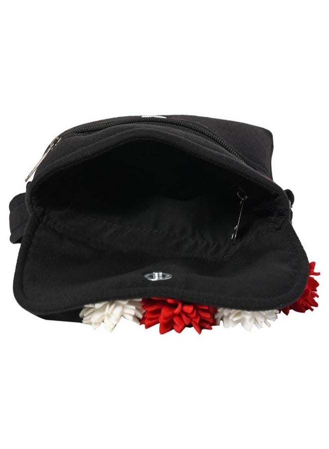 Coco Candy Women's Casual Lightweight Stylish Handbag | Floral Black Sling Bag for Women - Perfect for Daily Use - Image 4
