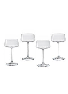 Crystalex Crystalex Martini Glass Xtra 220ml, Crystalline (Pack of 4) 