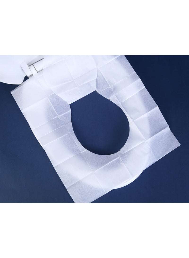 عبوتان (20 قطعة)، أغطية مقاعد مرحاض قابلة للذوبان في الماء للاستعمال مرة واحدة، حصائر مرحاض ورقية محمولة للسفر، للاستخدام المنزلي والخارجي، صحية ومضادة للبكتيريا - Image 1