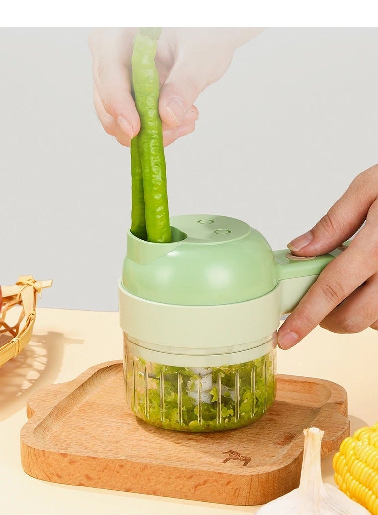 DubaiGallery Multifunction Electric Vegetable Cutter Fruit Vegetable Slicer Cutter Vegetable Chopper Cutting Machine Stainless Steel Blade - Image 4