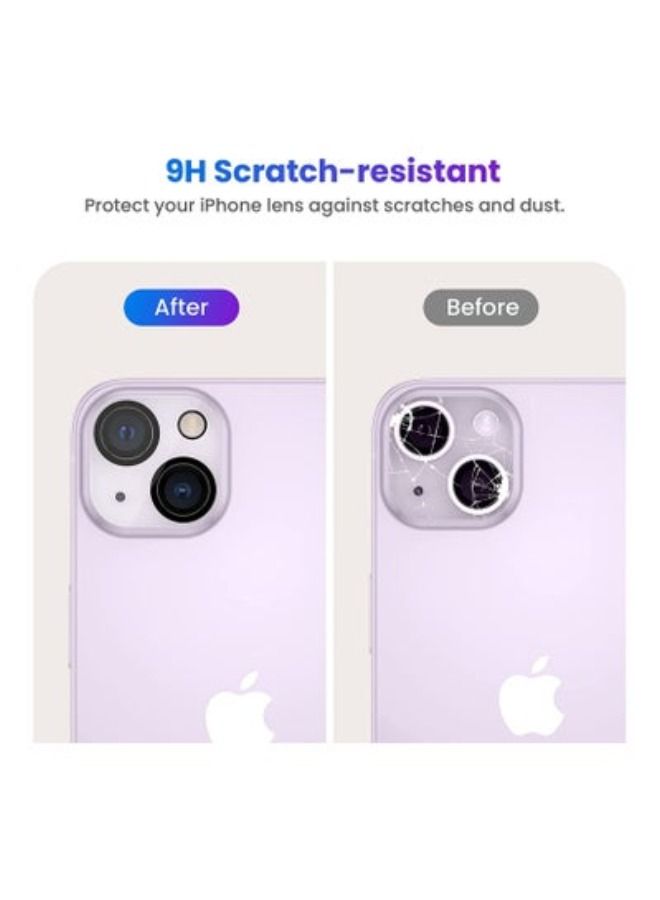 ACLIX Camera Lens Protector, Bubbles Free HD Tempered Glass Lens Screen Cover Film Compatible with iPhone 14 Plus / 14 Accessories Clear 3-Pack - Image 3