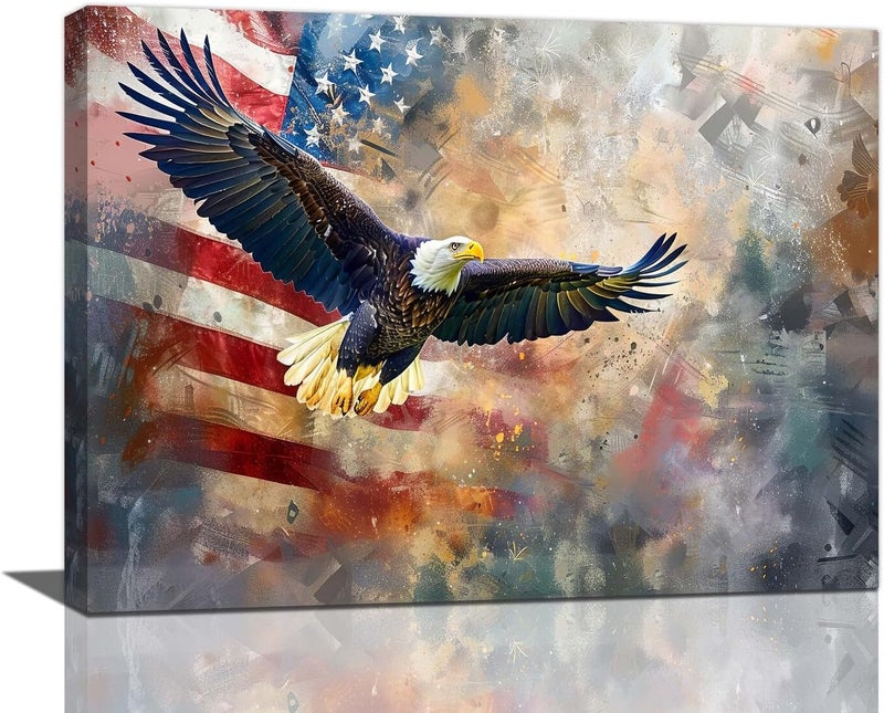 Fuzawet Bald Eagle Canvas Wall Art - Image 1
