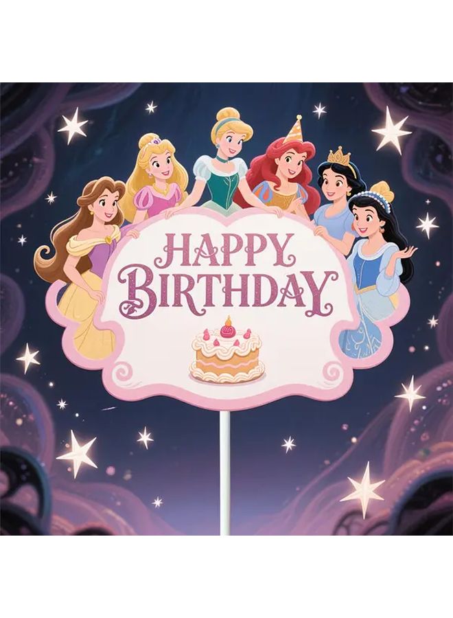 Princess Birthday Card Insert Style 1 For Party Decoration Gift - Image 5