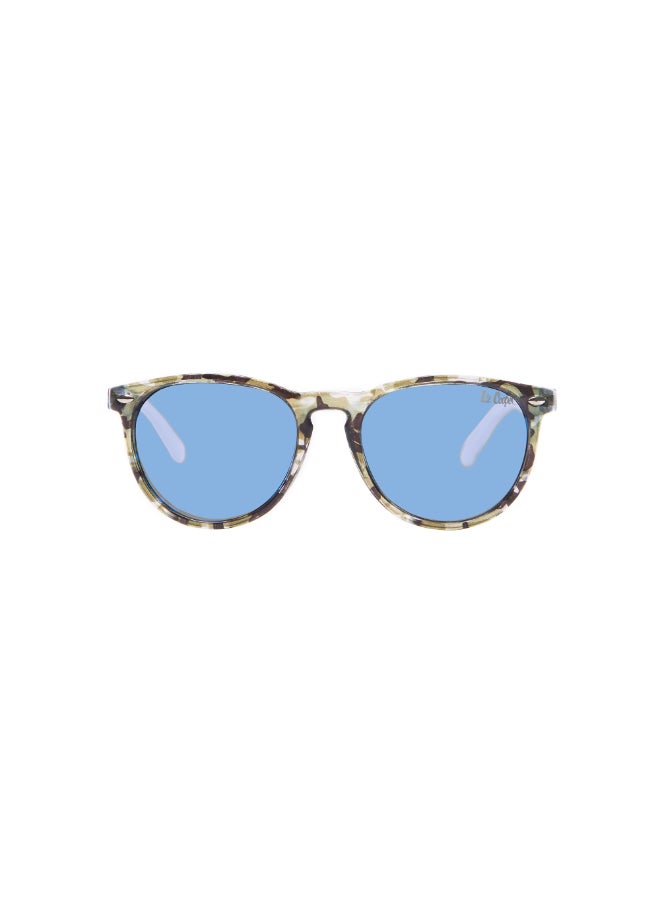 Lee Cooper Kids Unisex Polarized Sunglasses Blue Frame Blue Mirror Lens - 48mm Lens - LCK106C02 - Image 1