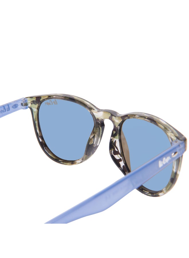 Lee Cooper Kids Unisex Polarized Sunglasses Blue Frame Blue Mirror Lens - 48mm Lens - LCK106C02 - Image 4