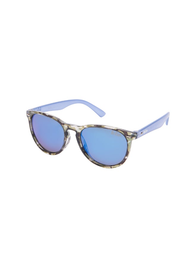 Lee Cooper Kids Unisex Polarized Sunglasses Blue Frame Blue Mirror Lens - 48mm Lens - LCK106C02 - Image 2